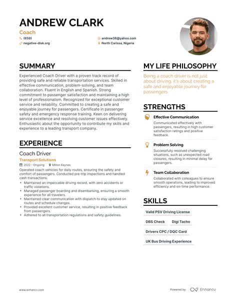 Coaching Resume Examples