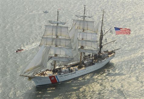 A photo of a ship at the United States Coast Guard Academy