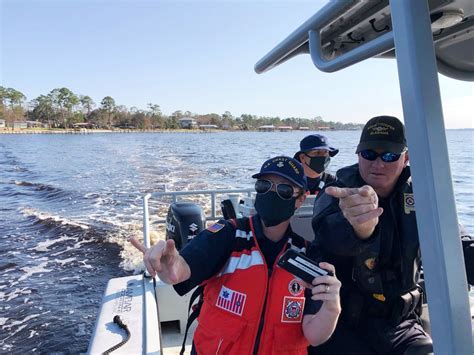 Coast Guard environmental personnel conducting a marine conservation survey