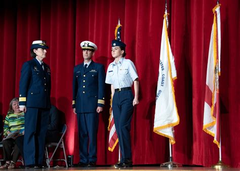 Coast Guard JROTC cadets participating in a community service project