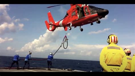 Coast Guardsmen on a ship