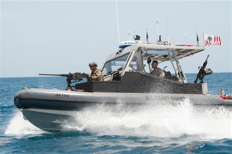 Coast Guard Reserve personnel providing port security