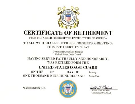 Coast Guard retirement