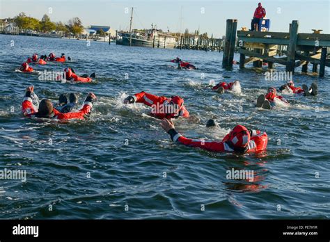 Coast Guard Swimming Treading Water