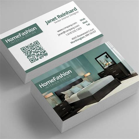 Coastal interior design business card template