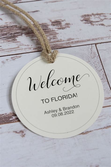 Coastal Welcome Bag Tag Template