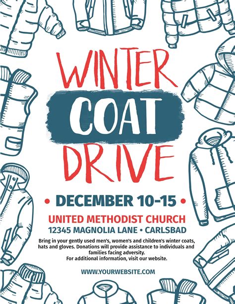 Coat Drive Flyer Design Creativity