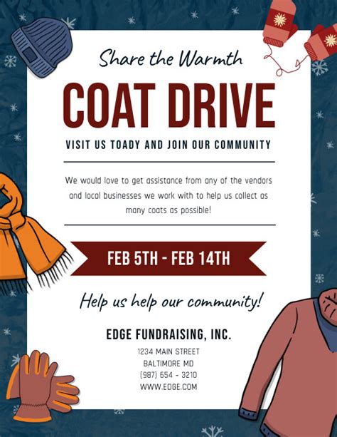 Coat Drive Flyer Template Design