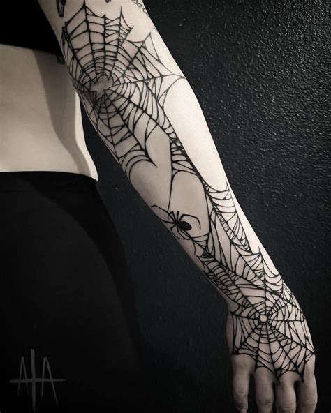 Cobweb Elbow Tattoo Design