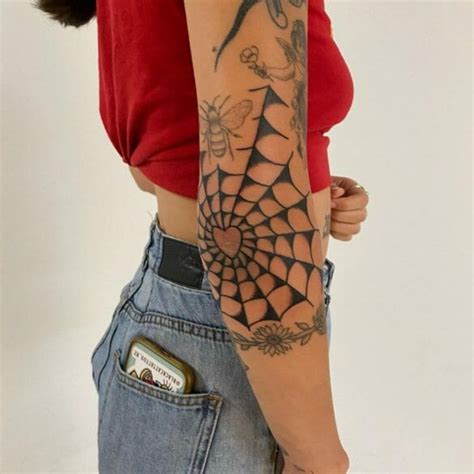 Cobweb Elbow Tattoo Placement