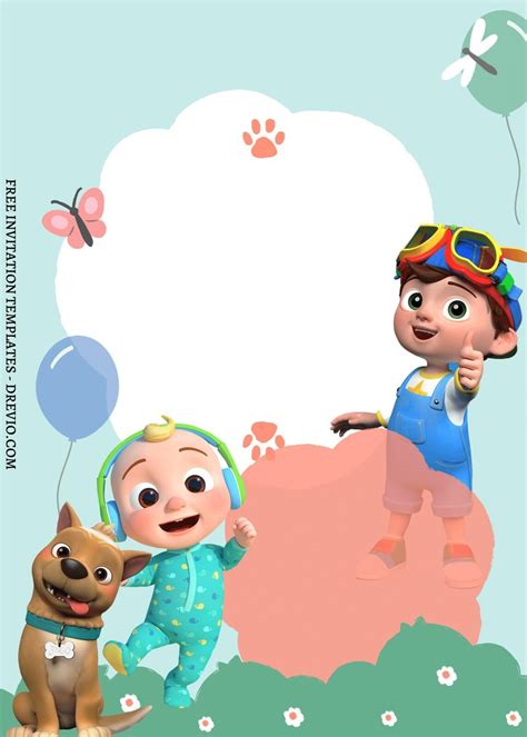 Cocomelon Birthday Card Templates for Kids