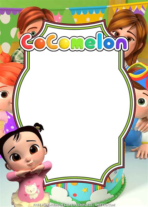 Cocomelon Birthday Party Invitation Template