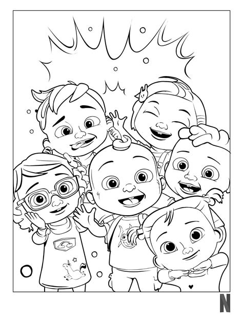 Cocomelon coloring pages for kids