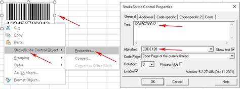 Code 128 font for Excel