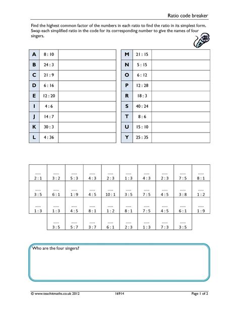 Codebreaking Worksheet