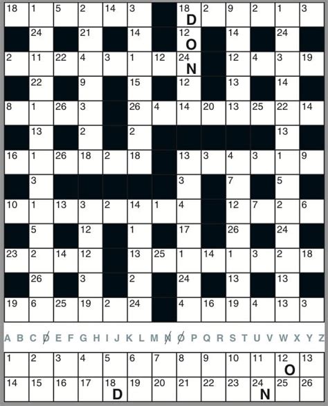 Codeword puzzle solution example