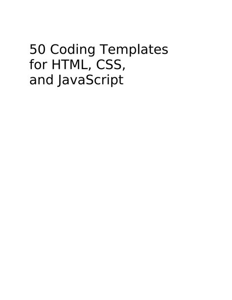 Coding Template 1