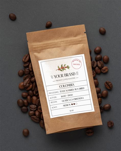 Coffee bag label template gallery