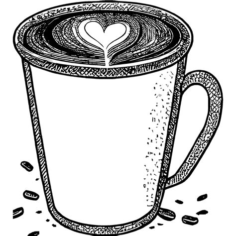 Coffee Cup Coloring Page