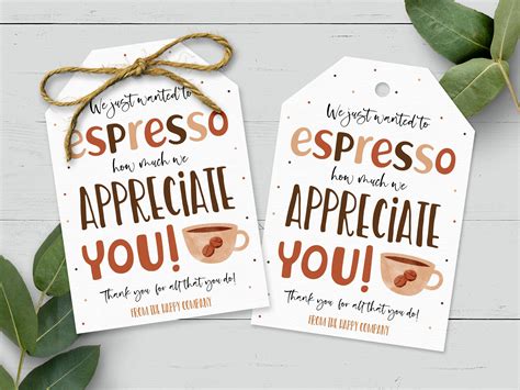 Coffee gift tag ideas