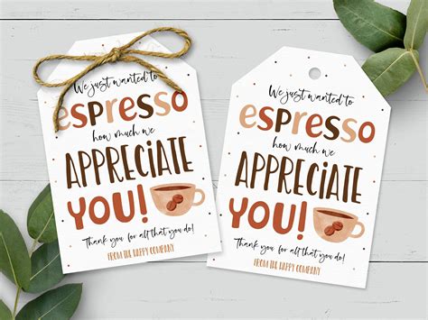 Coffee gift tag messages