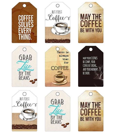 Coffee gift tag printable