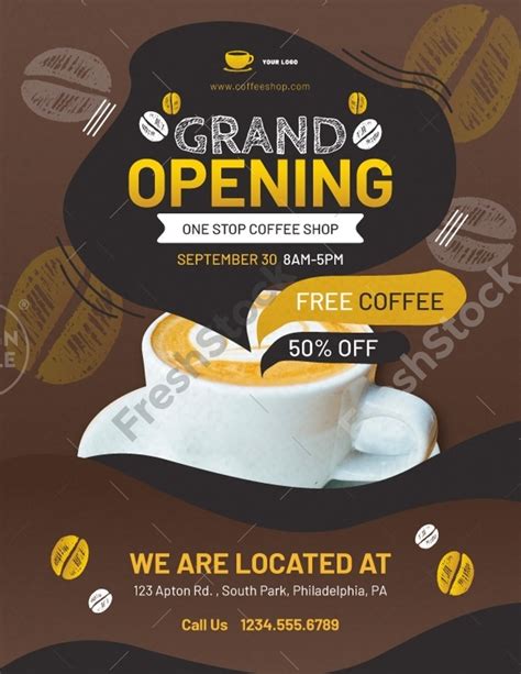 Coffee Grand Opening Flyer