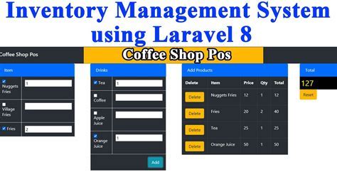 coffee shop inventory app