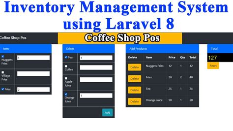 coffee shop inventory control system