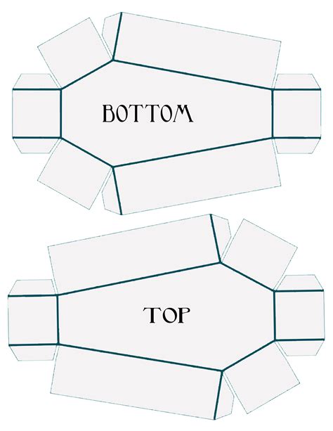 Coffin Box Template with Handles