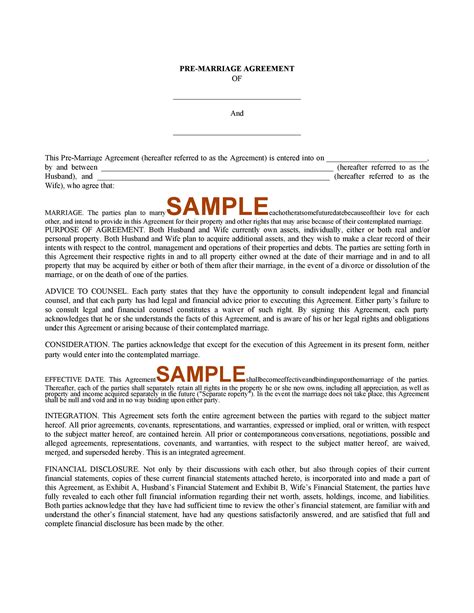 Cohabitation Agreement Template Image