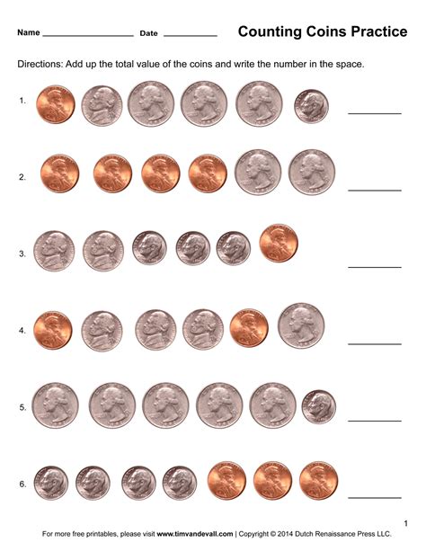 Coin Counting Exercises