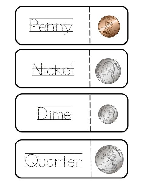 Coin worksheets for kindergarten