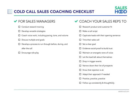 Cold Call Checklist