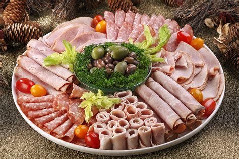 Cold cuts on a platter