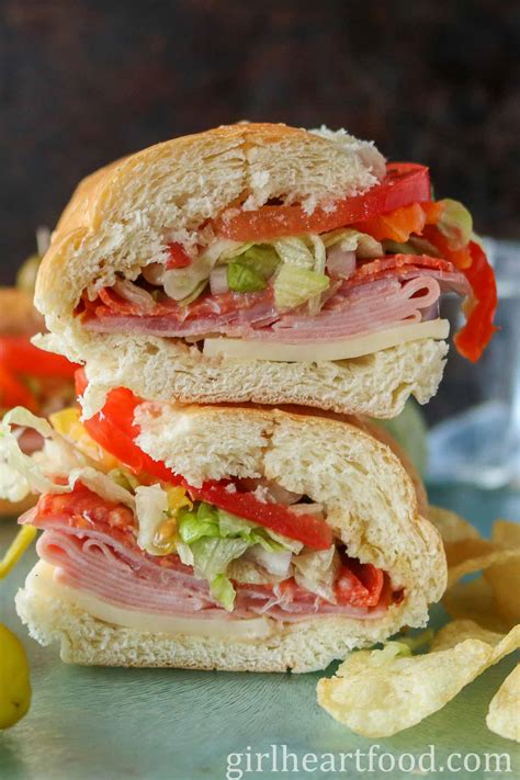 Cold cuts on a sandwich