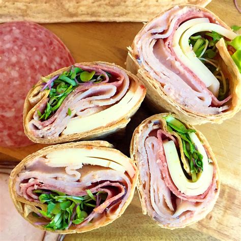 Cold cuts on a wrap