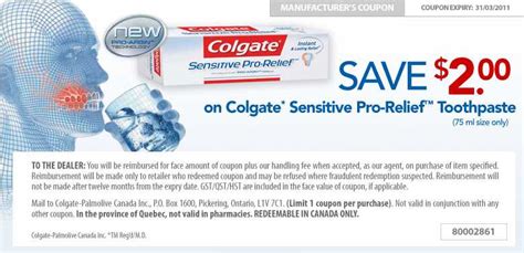 Colgate Pro-Sensitive Coupons