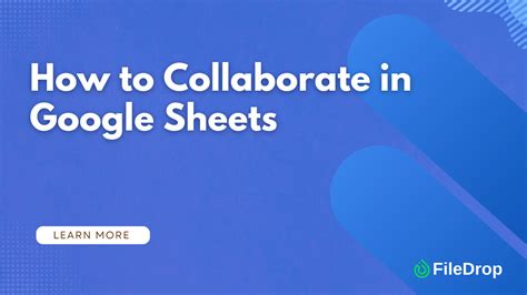 Collaborate in Google Sheets