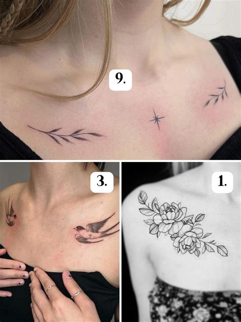 Collarbone tattoo examples