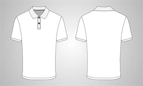 Collared Shirt Template PNG Design