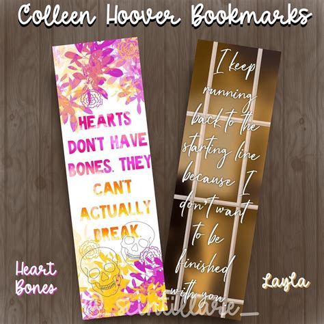 Colleen Hoover Bookmark Design 1