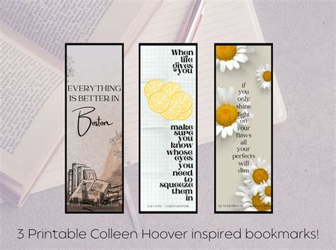 Colleen Hoover Bookmark Design 3