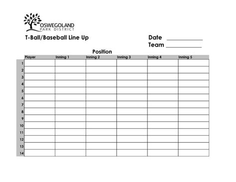 College Baseball Schedule Template