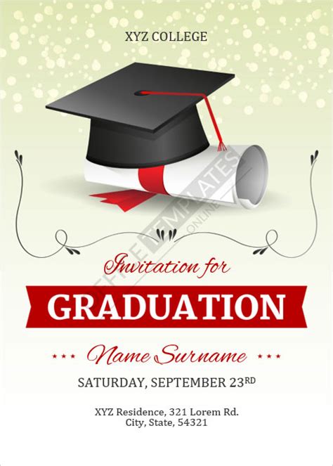 College Graduation Party Invitation Templates