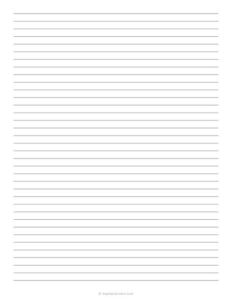 College Ruled Lined Paper Template