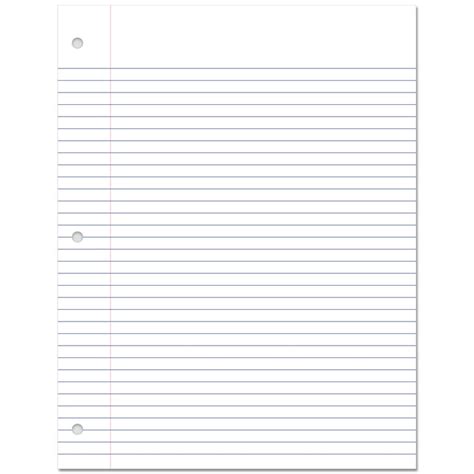 College Ruled Paper for Note Taking