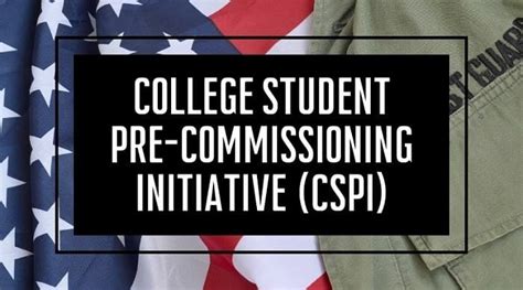 College Student Pre-Commissioning Initiative Scholarship