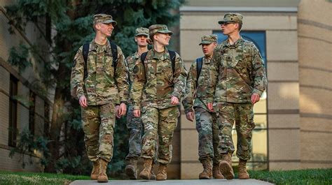 College students in ROTC uniform