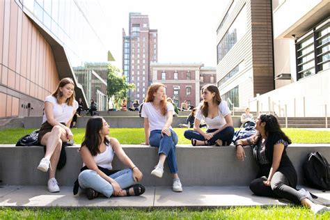 A student visiting a college campus